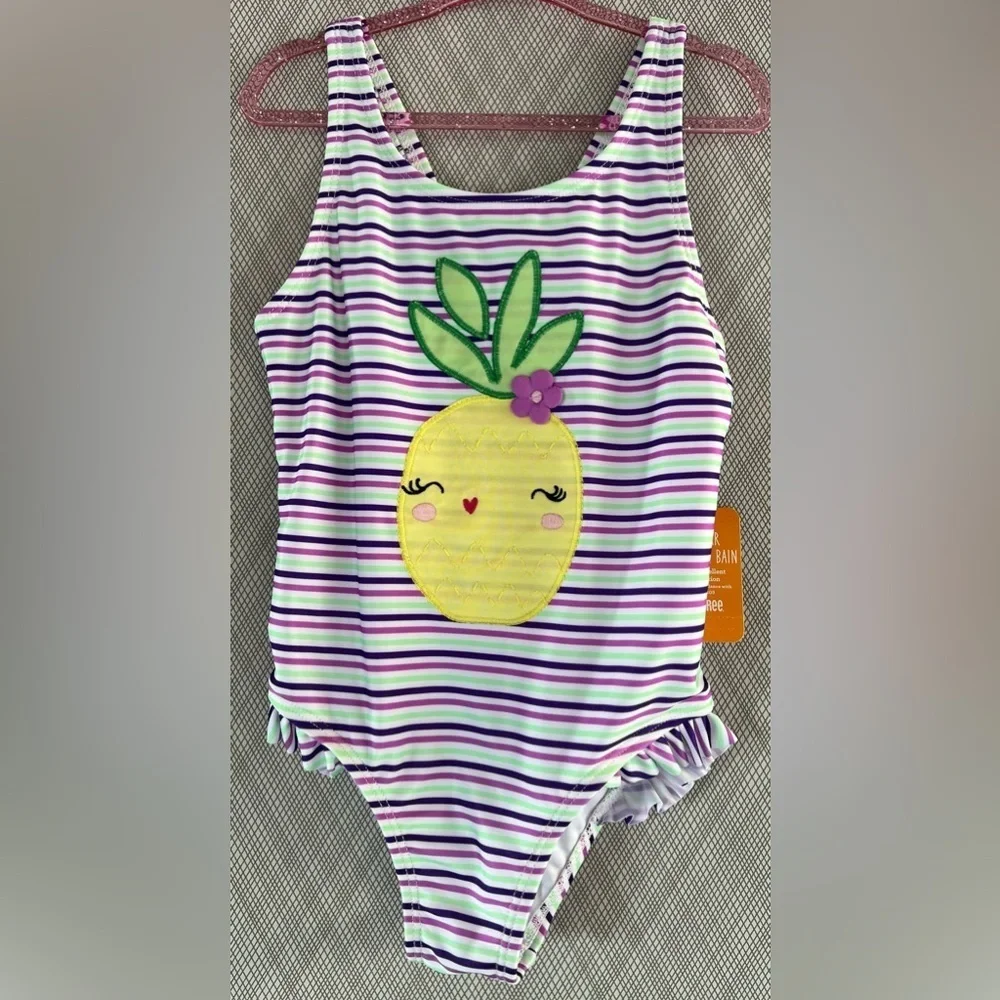 Gymboree- Striped Pineapple Swimsuit (Size 5T)